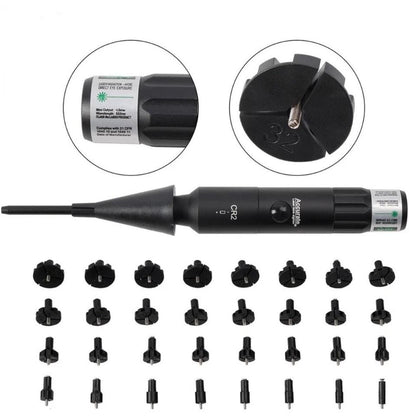 Professional Laser Bore Sight Kit Multiple Caliber Upgraded Green Bore Sighter.