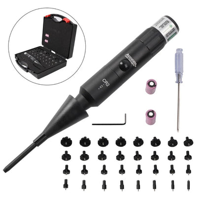 Professional Laser Bore Sight Kit Multiple Caliber Upgraded Green Bore Sighter.