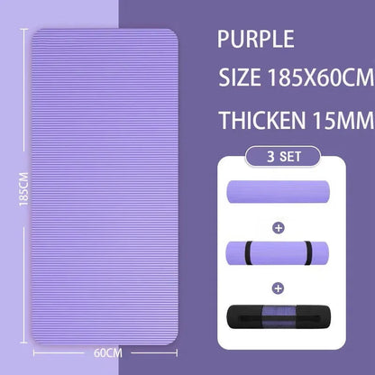Thickened Anti-Slip Yoga Mat Exercise Pilates Foam Mat