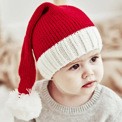 Trendbay Kids’ Christmas Knitted Beanie Hat with Cute Pom Pom