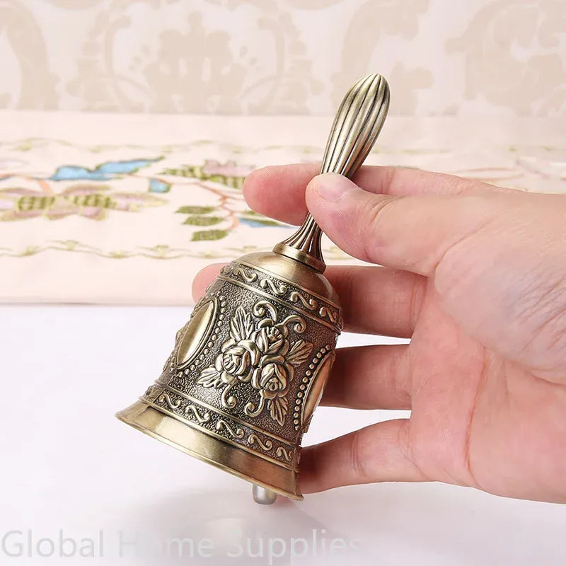 Trendbay Retro Bronze Metal Hand Bell Vintage Handheld