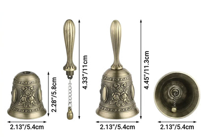 Trendbay Retro Bronze Metal Hand Bell Vintage Handheld