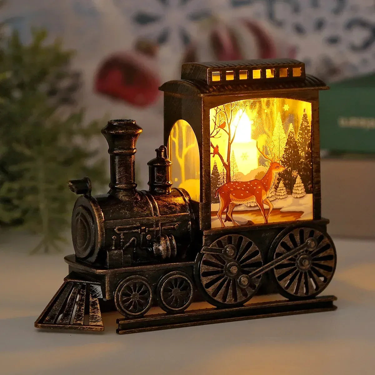 Trendbay Vintage Train LED Night Light Battery-Powered Mini Train