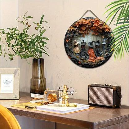 Trendbay Halloween Gothic Witch Wooden Hanging Sign