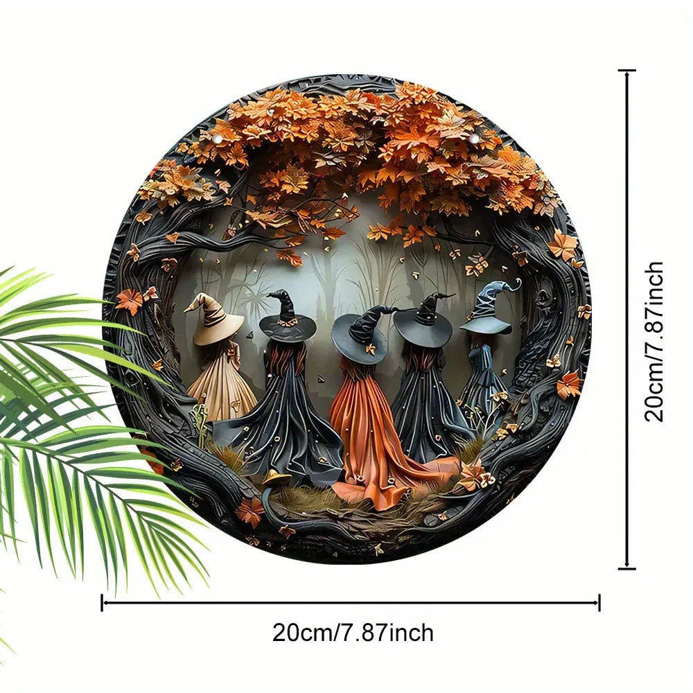 Trendbay Halloween Gothic Witch Wooden Hanging Sign