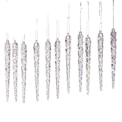 Acrylic Christmas Icicle Ornaments 13cm Hanging Decor
