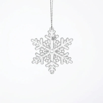 Trendbay 10Pcs Glitter Snowflake Christmas Ornaments Sparkling Hanging