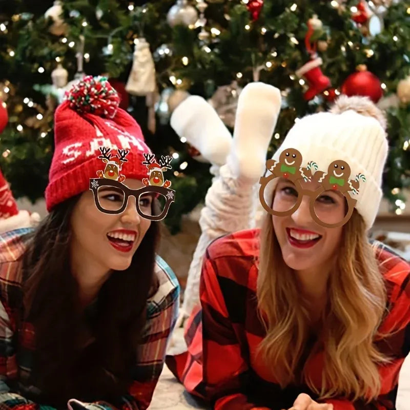 Trendbay Christmas Paper Glasses Photo Props