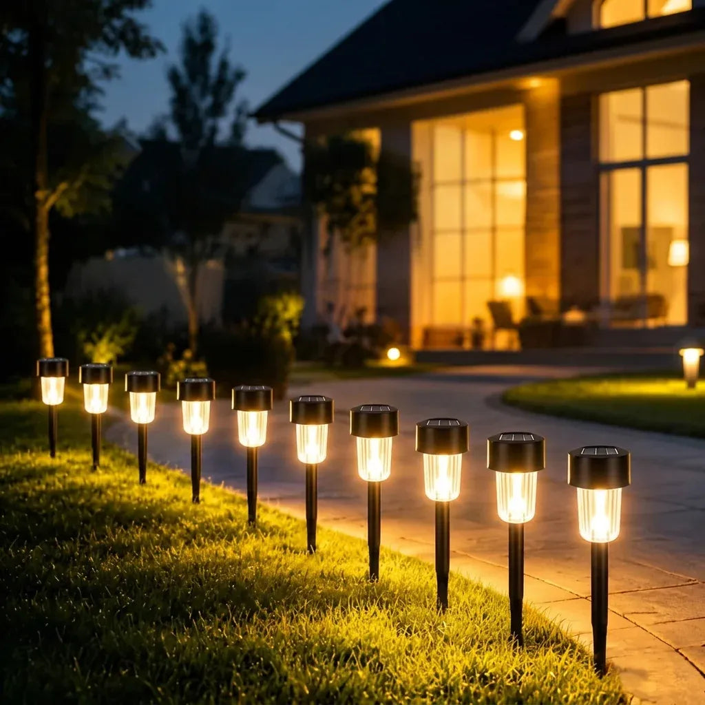 10-Pack Solar Garden Pathway Lights – 31.5cm