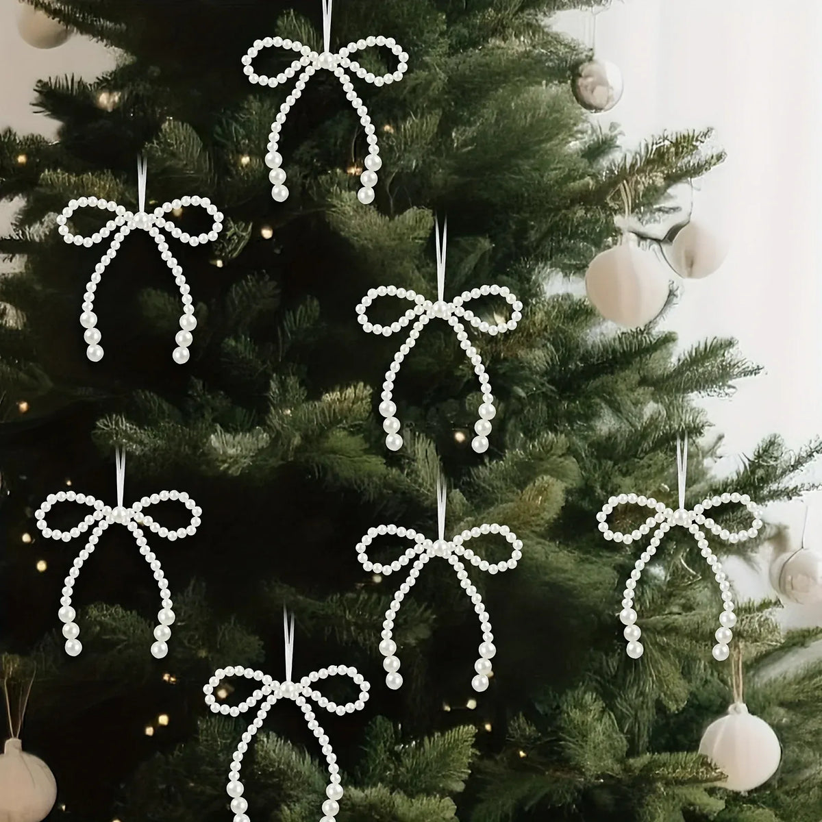 Trendbay Christmas Tree Bows 12pcs Decorative Twist-Tie Bows