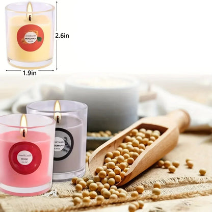 20pcs Scented Glass Candle Set 10 Fragrances