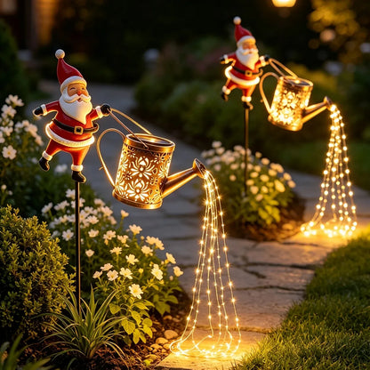 82CM Solar Santa Claus Kettle Light for Christmas