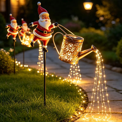 82CM Solar Santa Claus Kettle Light for Christmas