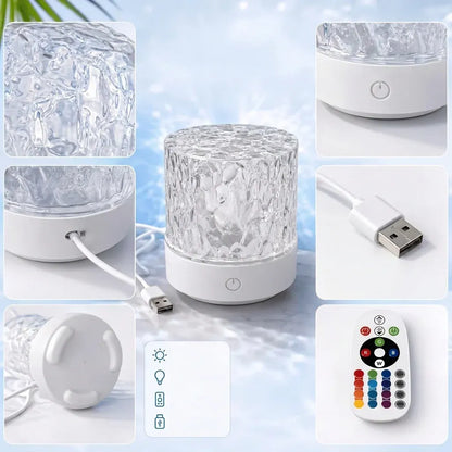 RGB Water Ripple Night Light with Remote Control