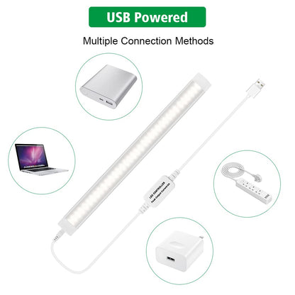 Led Under Cupboard Kitchen Lights, Dimmable Bar Cupboard Lights with Remote Control for Wardrobe,Cupboards, Closets, Display Cabinets（Natural White,2 Pack）