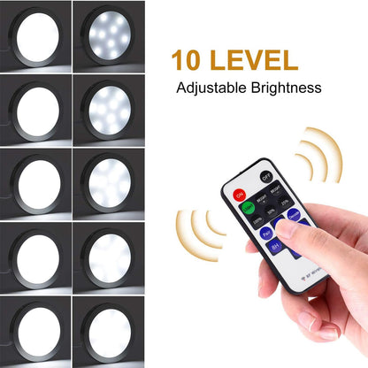Dimmable & Timing Under Counter Lights Kitchen with Wireless RF Remote,Ultra-Thin 240V LED Cabinet Lights,12W Shelf Lights，6 Lights,Daylight White