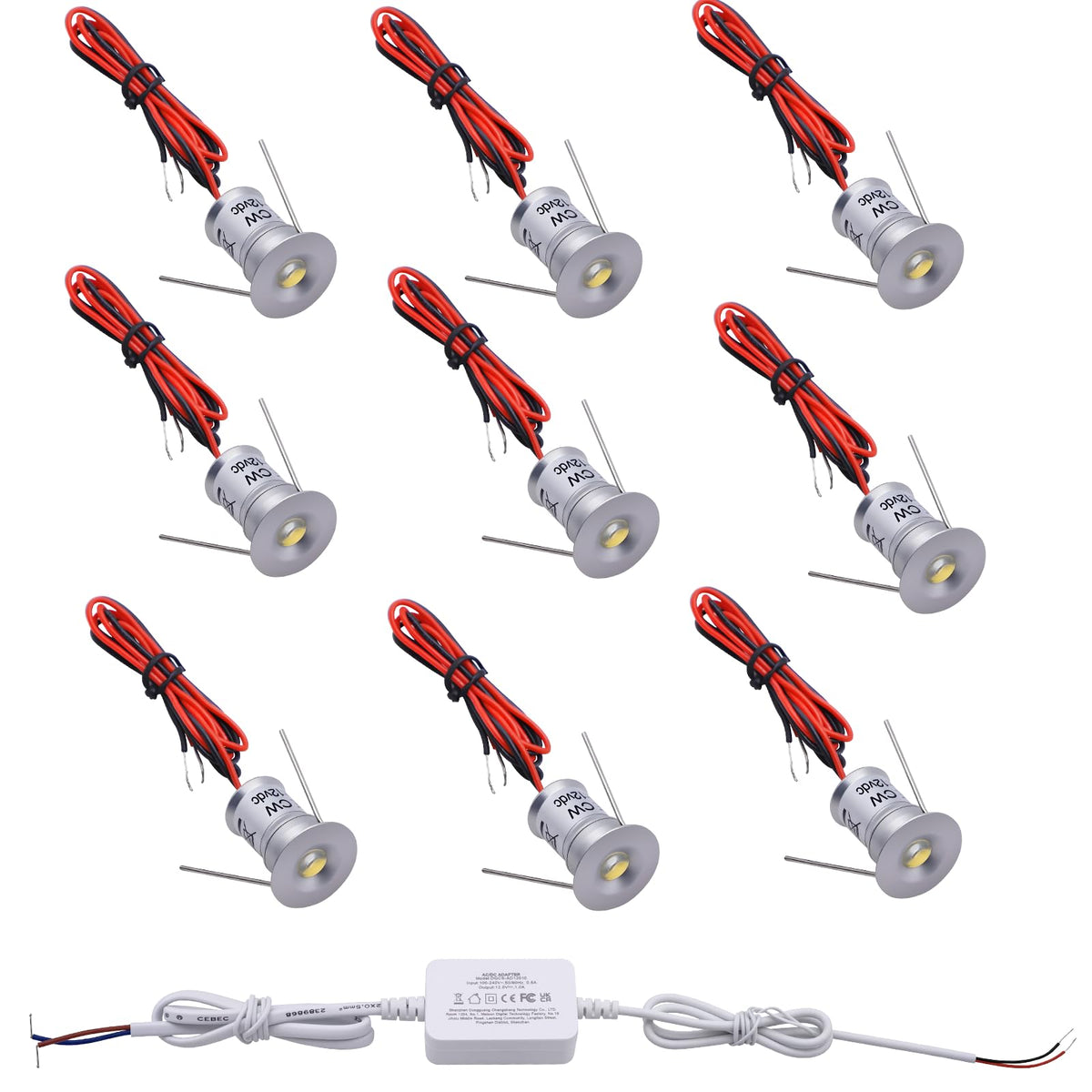 Mini LED Downlights for Ceiling 9 Pack,Cold White 6000K LED Recessed Ceiling Lights Spot Lights for Living Room Bedroom Kitchen Garden [Energy Class E]