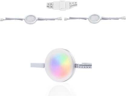 Under Counter LED Light Kit, RGBW Under Cabinet Lighting, 10 Packs Colored Cabinet Lights with Wireless 40-Key IR Dimmable Remote Control (10 Lights)
