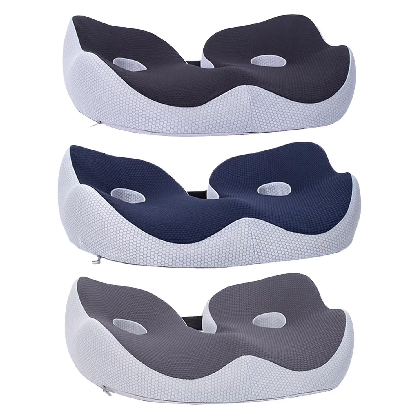 Seat Cushion, Seat Cushion for Sit Bone and Back Pain Relief, Butt, Tailbone, Hip, Hamstring, Posture Support, Memory Foam, Black, 39.1 x 48 x 14 cm