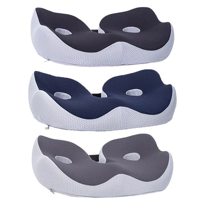 Seat Cushion, Seat Cushion for Sit Bone and Back Pain Relief, Butt, Tailbone, Hip, Hamstring, Posture Support, Memory Foam, Black, 39.1 x 48 x 14 cm