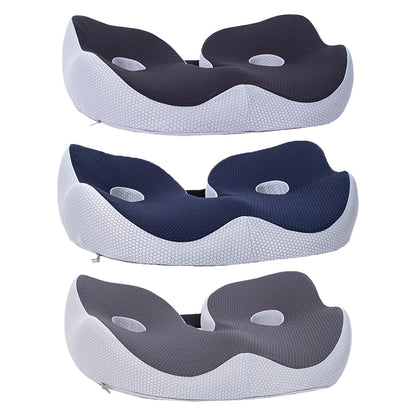 Seat Cushion, Seat Cushion for Sit Bone and Back Pain Relief, Butt, Tailbone, Hip, Hamstring, Posture Support, Memory Foam Comfort Ischial Tuberosity Pillow (Black) 15.4x18.9x5.5 15.4" x 18.9" x 5.5" Black