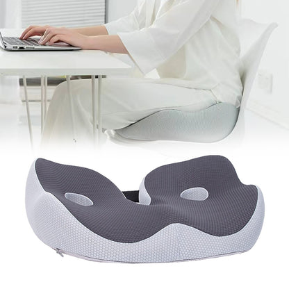 Seat Cushion, Seat Cushion for Sit Bone and Back Pain Relief, Butt, Tailbone, Hip, Hamstring, Posture Support, Memory Foam Comfort Ischial Tuberosity Pillow (Black) 15.4x18.9x5.5 15.4" x 18.9" x 5.5" Black