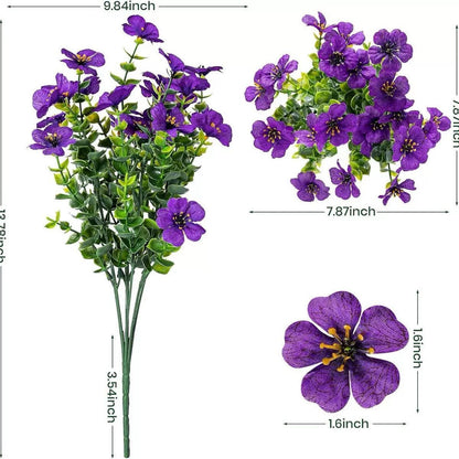7 Heads 35 Mesh Eucalyptus Violet Colored 21 Bunches