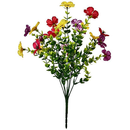 7 Heads 35 Mesh Eucalyptus Violet Deep Purple 21 Bunches
