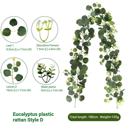 Artificial Eucalyptus Vine blue