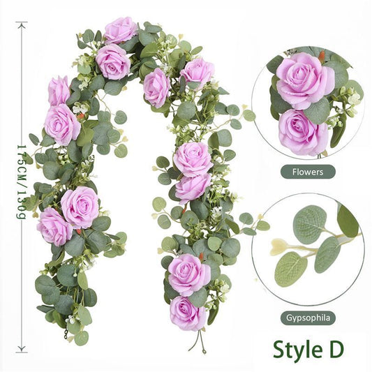 Artificial Eucalyptus Vine purple