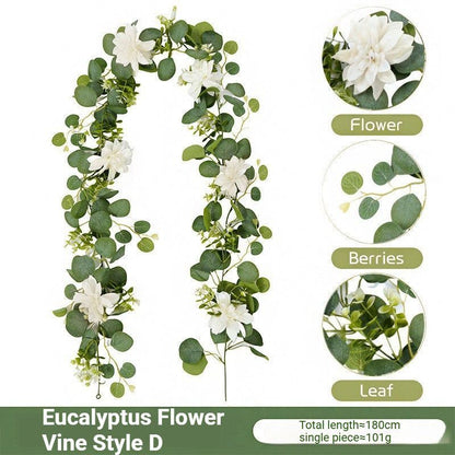 Eucalyptus with Flowers - 61 Heads-L