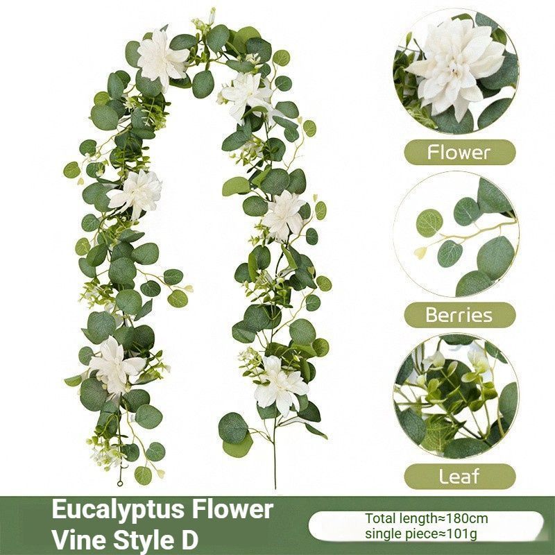 Eucalyptus with Flowers - 61 Heads-M