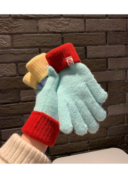 Knit Gloves Off White
