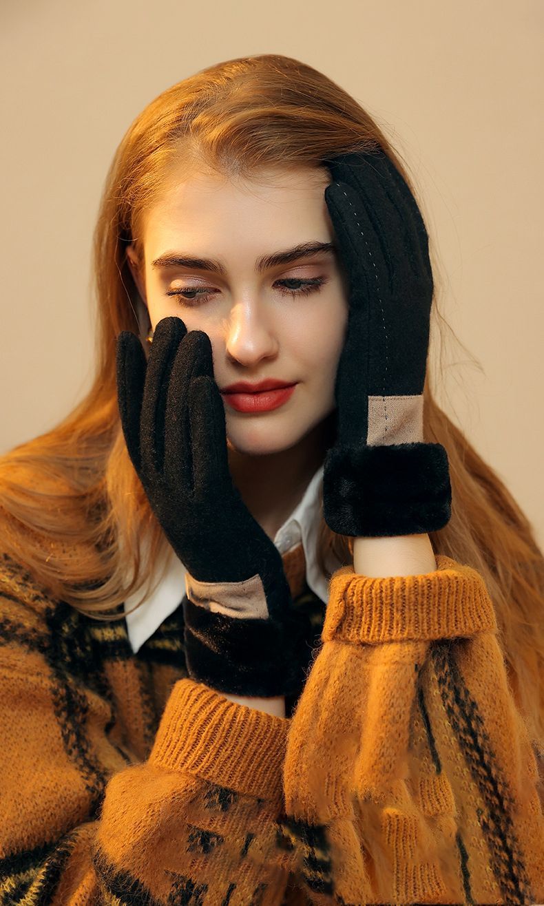 Ladies Winter Warm Cashmere Gloves DY36 Moonlight Gray