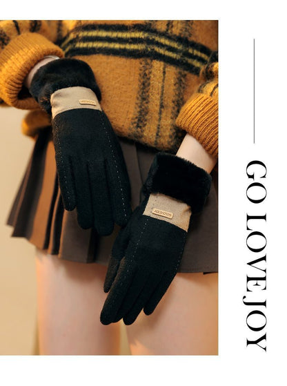 Ladies Winter Warm Cashmere Gloves DY50 Black