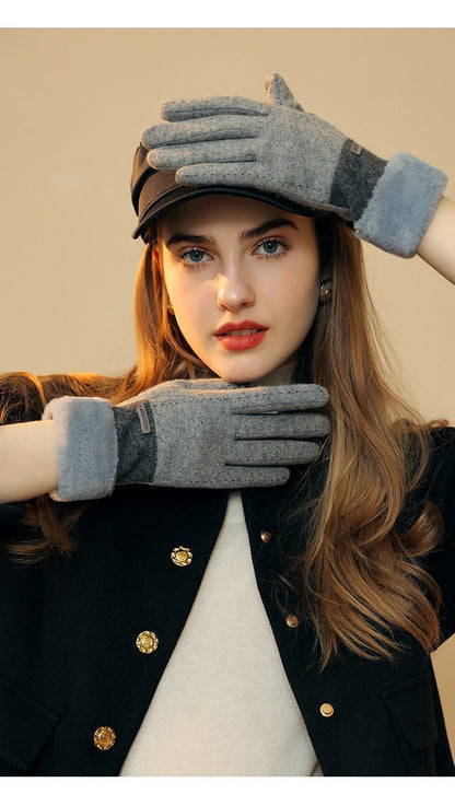 Ladies Winter Warm Cashmere Gloves DY50 Black
