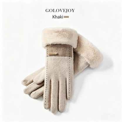 Ladies Winter Warm Cashmere Gloves DY50 Pink