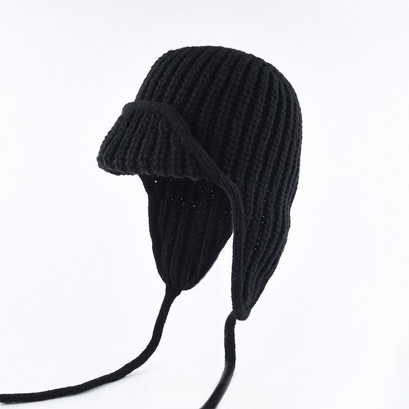 Women Plain Aviator Hat with Earflaps Coffee Brown