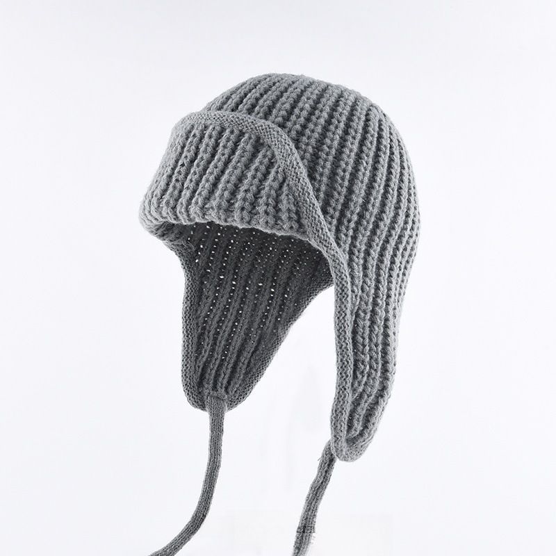 Women Plain Aviator Hat with Earflaps Lake Blue