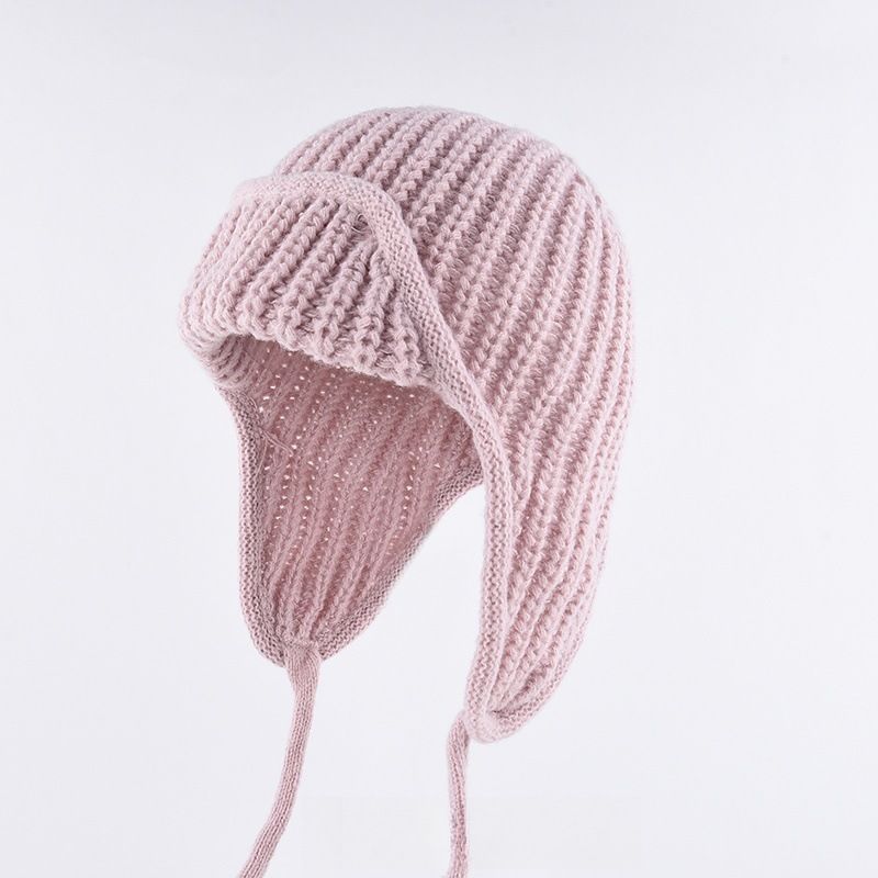 Women Plain Aviator Hat with Earflaps White