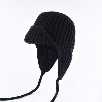 Women Plain Aviator Hat with Earflaps White