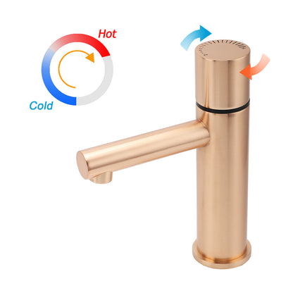WELS 6L/min Rose Gold Basin Mixer Vanity Sink Bubble Faucet Tap Washing Laundry
