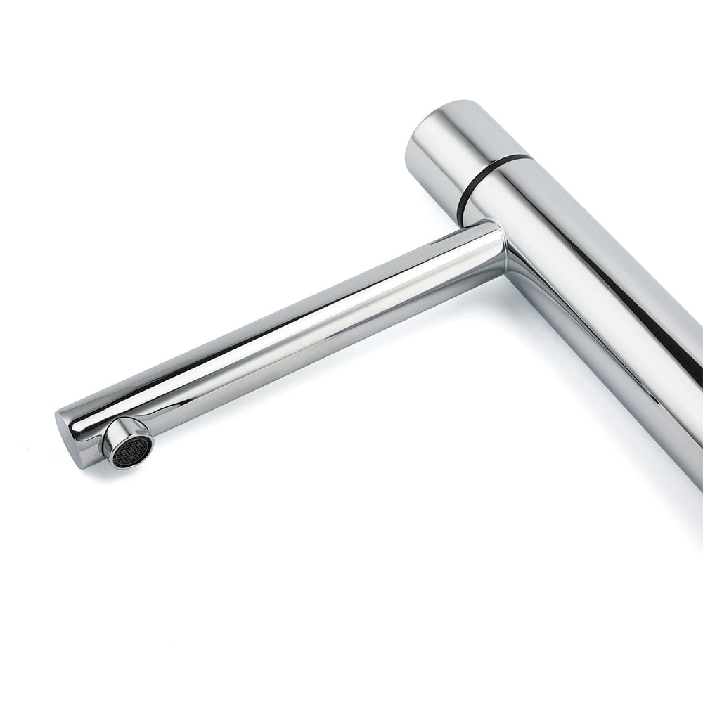 WELS 6L/min Tall Basin Mixer Vanity Sink Bubble Faucet Tap Laundry Chrome Round