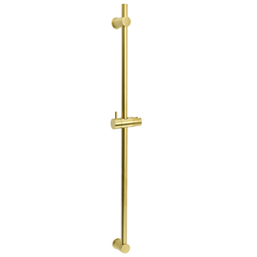 Brushed Gold Brass 850mm Long Sliding Rail Bar Swivel Handheld Shower Holder Kit
