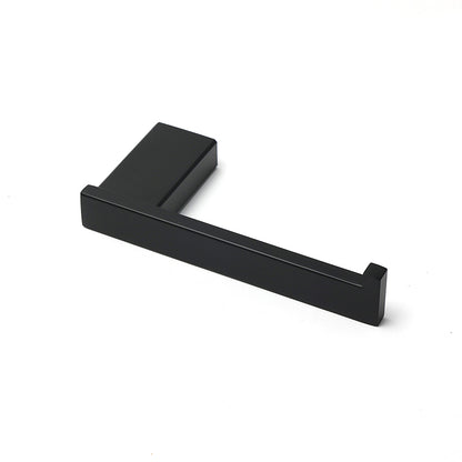 Matt Black Square Cubic Toilet Paper Roll Tissue Roll Holder Rack Wall Hook Kit