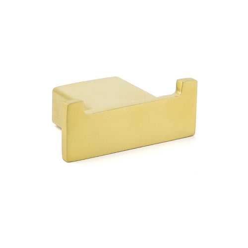 Brushed Gold Square Robe Hook Clothes Towel Towel Hanger Holder Wall Mounted Kit