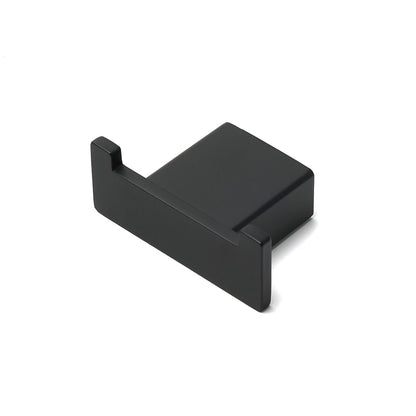 Matt Black Square Robe Hook Clothes Towel Holder Bathroom Wall Hanger Accessory