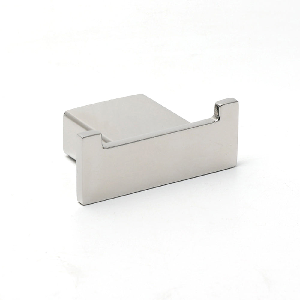 Chrome Square Robe Hook Clothes Towel Holder Bathroom Wall Mounted Hanger Kit