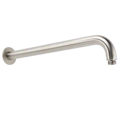 WELS Brushed Nickel Round 8" Rain Shower Head Straight Wall Mount Arm Mixer Set