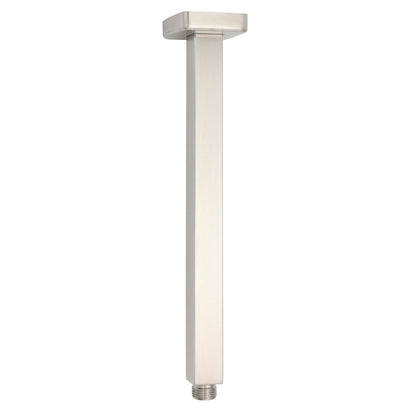 Brushed Nickel Square 8" Rain Shower Head 300mm Brass Ceiling Dropper Arm Set